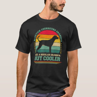 メンズヴィンテージレトロドグブルーティックコンハウンドグランドパ Tシャツ