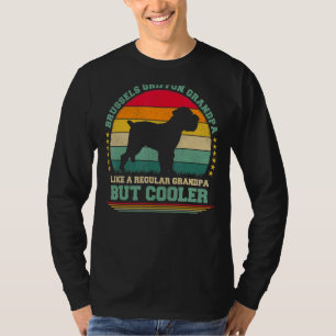 メンズヴィンテージレトロドッグブリュッセルグリフォングランパF Tシャツ
