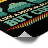 メンズヴィンテージレトロドッグミニチュアピンシャーグランパ ポスター (角)