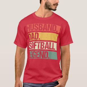 メンズヴィンテージ夫パパソフトボール選手レジェンドFa Tシャツ