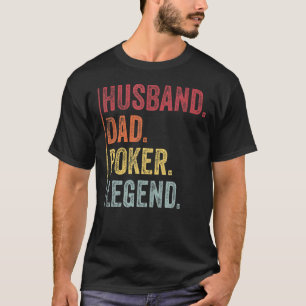 メンズヴィンテージ夫パパトランプのポーカー伝説のための父親 Tシャツ