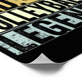 メンズヴィンテージ夫パパバレーボール凡例おもしろい脂肪 ポスター (角)