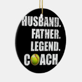 メンズヴィンテージ夫ファージェンドソフトボールコーチ セラミックオーナメント (右)