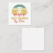 メンズヴィンテージ最高のグランパバイパールディスクゴルフパパ脂肪 スクエア名刺 (正面/裏面)