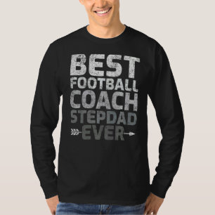 メンズヴィンテージ最高のサッカーコーチStepdad Ever Fath Tシャツ