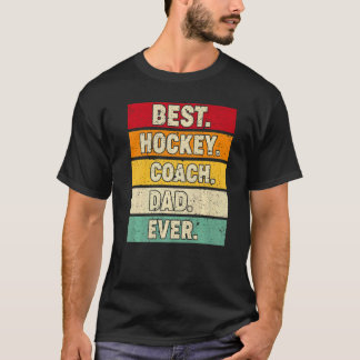 メンズヴィンテージ最高のレトロホッケーコーチパパエバーファス Tシャツ