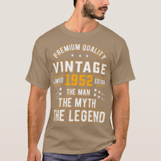 メンズヴィンテージ男の神話の伝説1952 70th Birthda Tシャツ