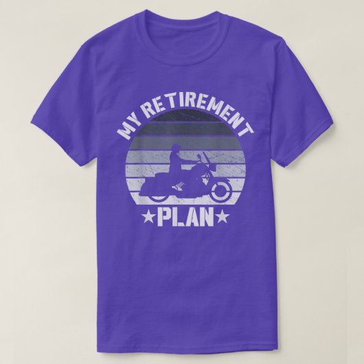 メンズヴィンテージ退職計画おもしろいモーターサイクルラブ Tシャツ (デザイン正面)