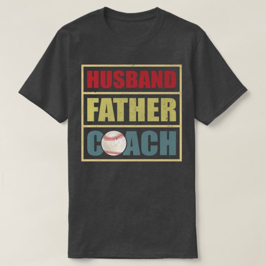 メンズヴィンテージ野球夫ファザーコーチ野球 Tシャツ (デザイン正面)