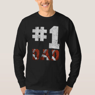 メンズヴィンテージ1パパナンバーワンフラッグサッカーパパFa Tシャツ