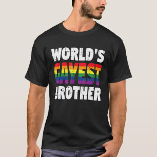 メンズ世界一ゲイストブラザーゲイプライド虹の旗 Tシャツ