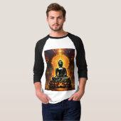 メンズ仏陀ロゴTシャツ | 平和と瞑想のデザイン Tシャツ (正面フル)