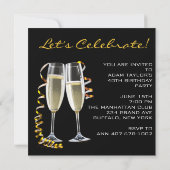 メンズ任意の数の写真の誕生日パーティー 招待状 (裏面)