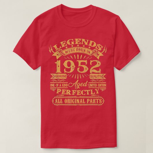 メンズ伝説は1952生まれ年に70年の贈り物だった Tシャツ (デザイン正面)