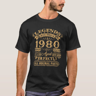 メンズ伝説生まれは1980年に42歳の贈り物だった Tシャツ