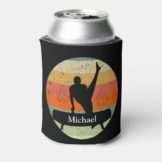 メンズ体操カスタム男子体操選手アットサンセット 缶クーラー (缶裏面)