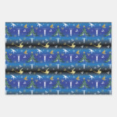 メンズ体操クリスマスツリー ラッピングペーパーシート (正面3)