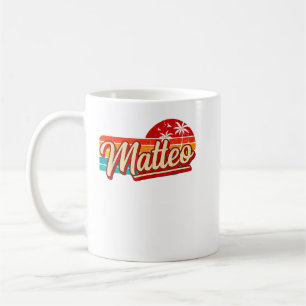 メンズ個人名マッテオレトロヴィンテージ名 コーヒーマグカップ