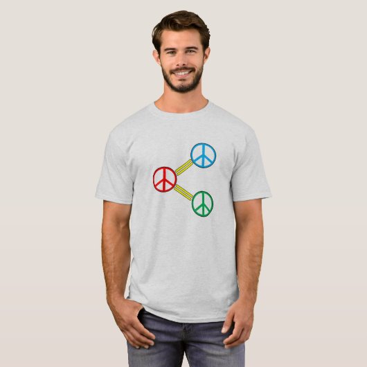 メンズ共有ピースTシャツ Tシャツ (正面フル)