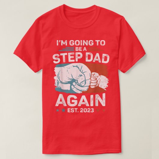 メンズ再びStepDad妊娠ベビーAnnoに昇進 Tシャツ (デザイン正面)