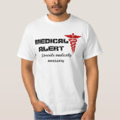 メンズ医学の注意深いワイシャツ Tシャツ (正面)