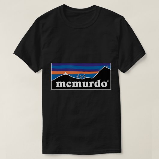メンズ南極マクマード駅、アメリカ南極Prog Tシャツ (デザイン正面)