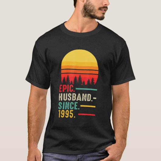 メンズ叙事詩の夫1995年からハッピーアニバーサリー Tシャツ (正面)
