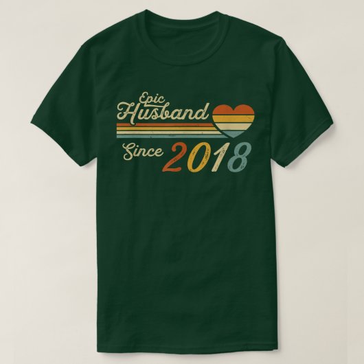 メンズ叙事詩の夫2018年4thのアニバー結婚ズ以来 tシャツ (デザイン正面)
