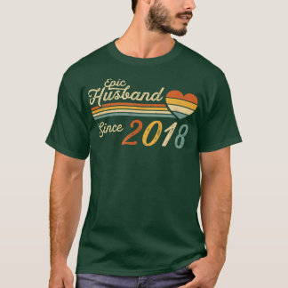 メンズ叙事詩の夫2018年4thのアニバー結婚ズ以来 tシャツ