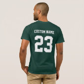 メンズ名前をカスタムするネイビークラス2021シニアシャツ Tシャツ (裏面フル)