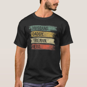 メンズ夫の父の消防士英雄消防士父 Tシャツ
