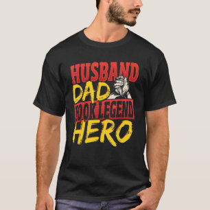 メンズ夫アームレスリング伝説とパパ Tシャツ