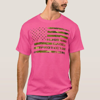 メンズ夫ダディプロテクターヒーロおもしろいファーザーズダ Tシャツ