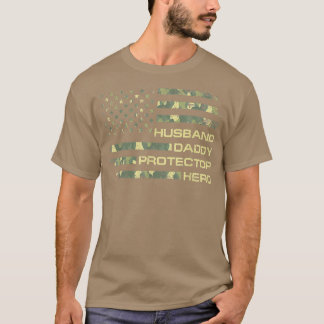 メンズ夫ダディープロテクターヒーローハッ父のドD Tシャツ