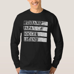 メンズ夫パパサッカーレジェンドサッカースポーツフェア Tシャツ