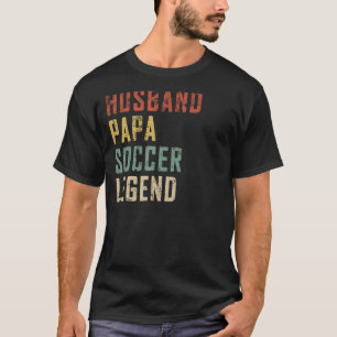 メンズ夫パパサッカーレジェンドサッカースポーツフェア Tシャツ