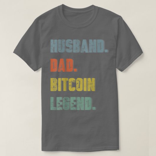 メンズ夫パパビットコイン伝説ヴィンテージ父のD Tシャツ (デザイン正面)