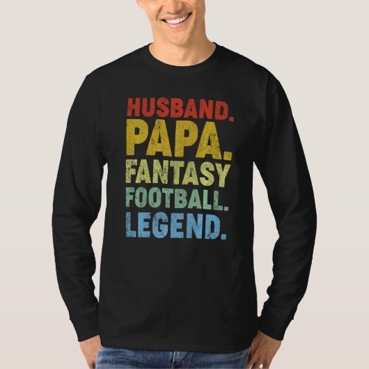 メンズ夫パパファンタジーサッカーの伝説父の Tシャツ (正面)