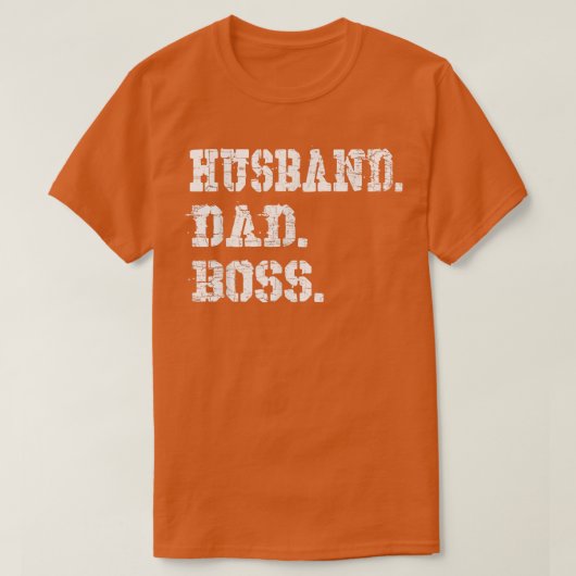 メンズ夫パパボスおもしろい父の日ギフトティー Tシャツ (デザイン正面)