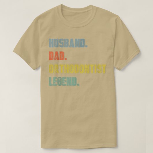 メンズ夫パパ歯科矯正医レジェンドヴィンテージファテ Tシャツ (デザイン正面)