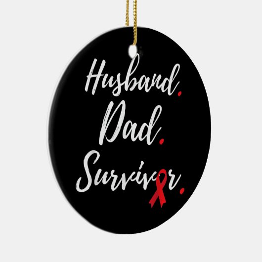 メンズ夫パパ生存脳卒中認識度 セラミックオーナメント (右)