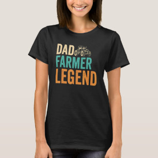 メンズ夫パパ農家レジェンドファーズデイファーミン Tシャツ