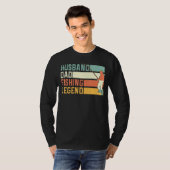 メンズ夫パパ魚釣りレジェンドフィッシャーマンヴィンテージ Tシャツ (正面フル)