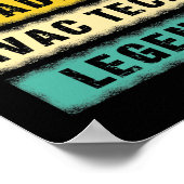 メンズ夫パパHVAC技術凡例HVAC技術者 ポスター (角)