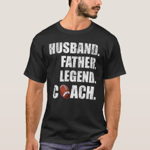 メンズ夫ファーザーレジェンドフラッグサッカーコーチファ Tシャツ