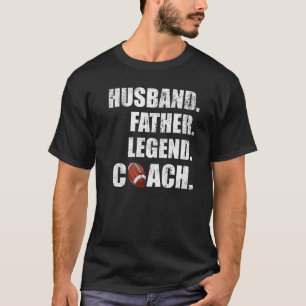 メンズ夫ファーザーレジェンドフラッグサッカーコーチファ Tシャツ