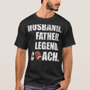 メンズ夫ファーザーレジェンドフラッグサッカーコーチファ Tシャツ
