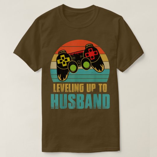 メンズ婚約ゲーマーが夫にレベリング Tシャツ (デザイン正面)