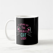 メンズ子どものいない猫レディース コーヒーマグカップ (左)