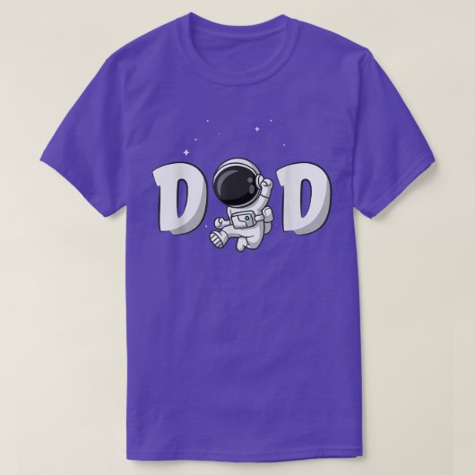 メンズ宇宙パパ宇宙飛行士ダディアウタースペースアザ Tシャツ (デザイン正面)